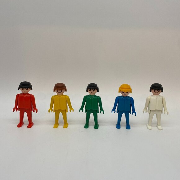 Vintage Geobra Playmobil Boy/Men Lot of 5 - Picture 1 of 6